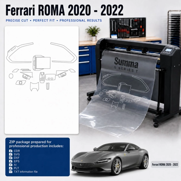 Dima di taglio interni Ferrari Sf90 Spider 2022 per PPF e wrapping