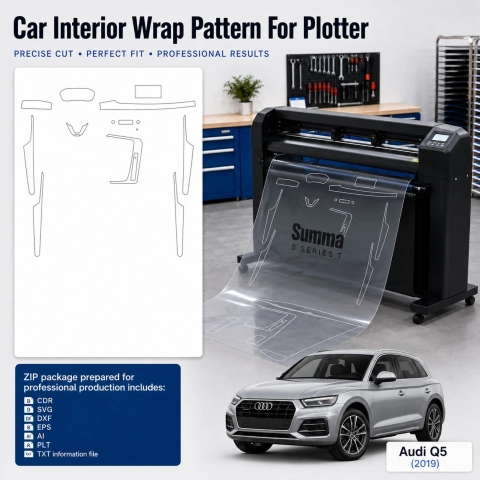 Dima di taglio interni Audi Q5 2019 per PPF e wrapping