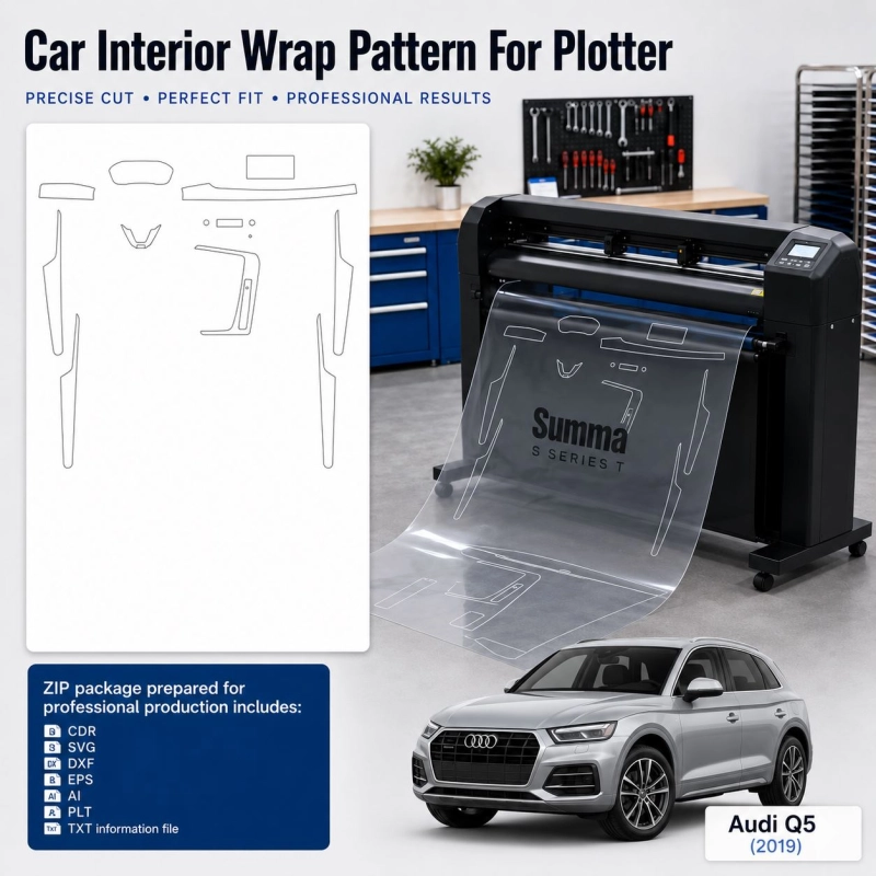 Dima di taglio interni Audi Q5 2019 per PPF e wrapping