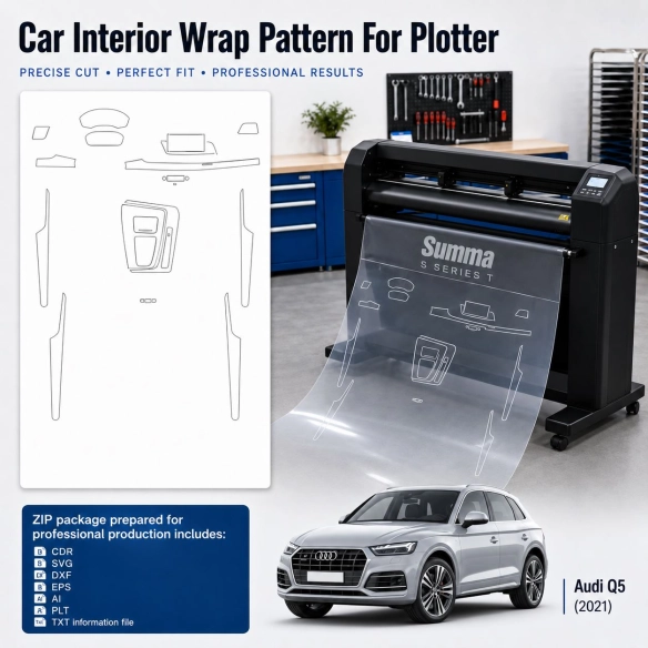 Dima di taglio interni Audi Q5 2021 per PPF e wrapping
