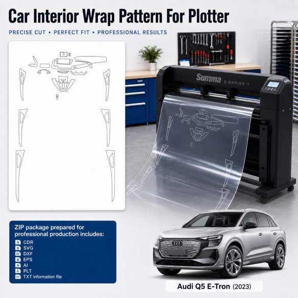 Dima di taglio interni Audi Q5 E Tron 2023 per PPF e wrapping