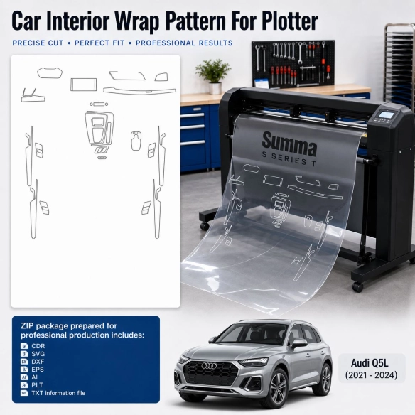 Dima di taglio interni Audi Q5l 2021 2024 per PPF e wrapping