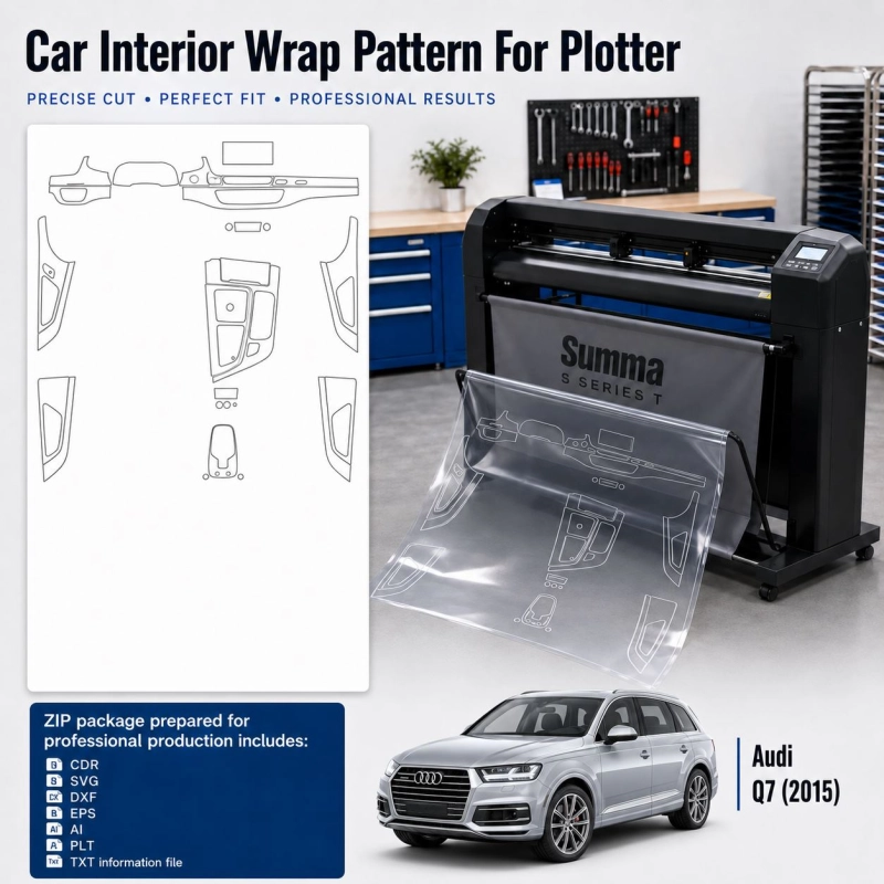 Dima di taglio interni Audi Q7 2015 per PPF e wrapping