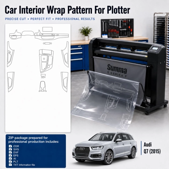 Dima di taglio interni Audi Q7 2015 per PPF e wrapping
