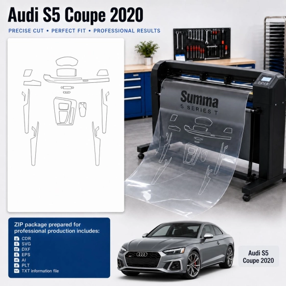 Dima di taglio interni Audi S5 Coupe 2020 per PPF e wrapping