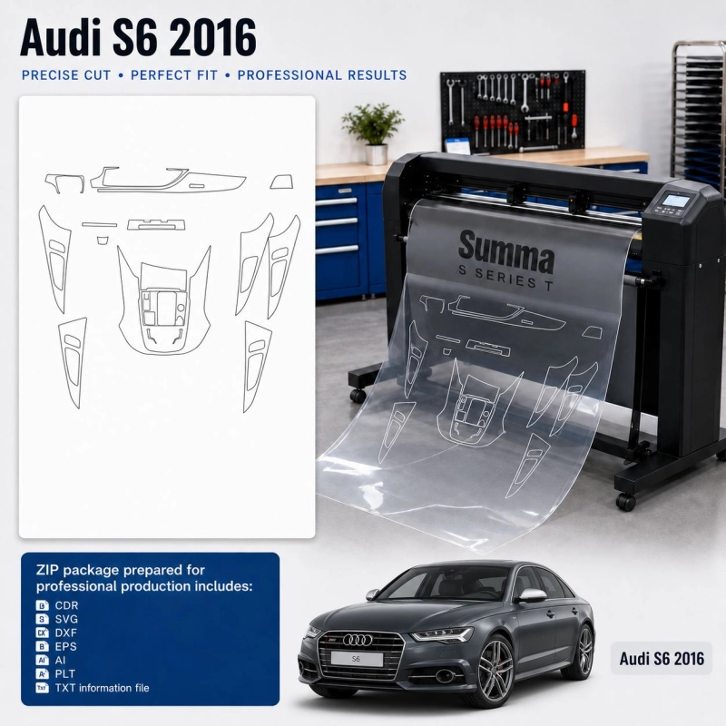 Dima di taglio interni Audi S6 2016 per PPF e wrapping