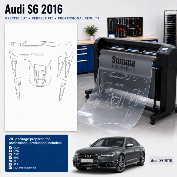 Dima di taglio interni Audi S6 2016 per PPF e wrapping