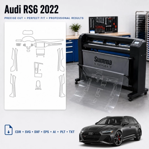 Dima di taglio interni Audi Rs6 2022 per PPF e wrapping