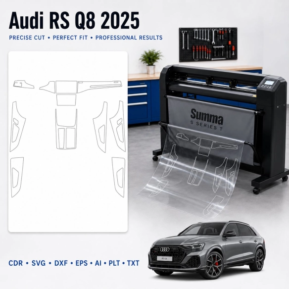 Dima di taglio interni Audi Rs Q8 2025 per PPF e wrapping