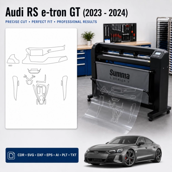Dima di taglio interni Audi Rs E Tron GT 2023 2024 per PPF e wrapping