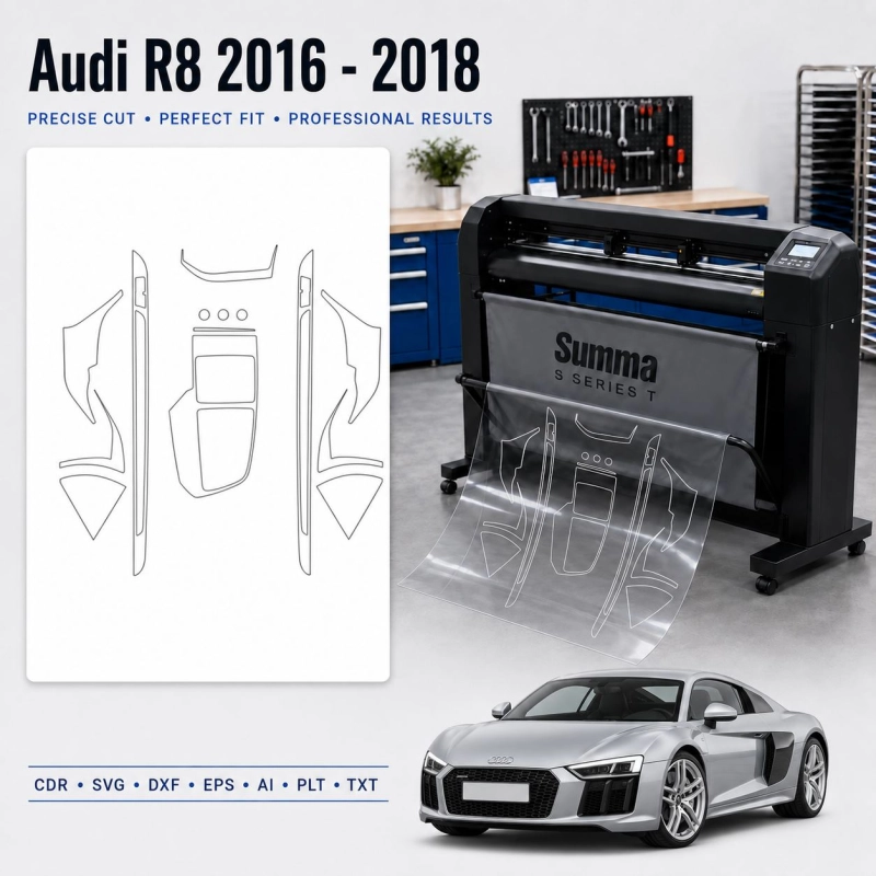 Dima di taglio interni Audi R8 2016 2018 per PPF e wrapping
