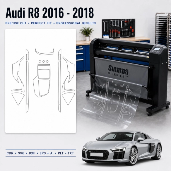 Dima di taglio interni Audi R8 2016 2018 per PPF e wrapping