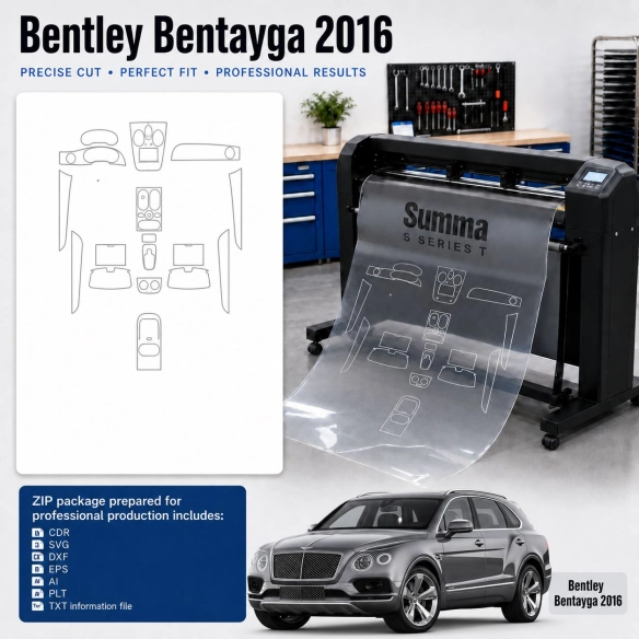 Dima di taglio interni Bentley Bentayga 2016 per PPF e wrapping