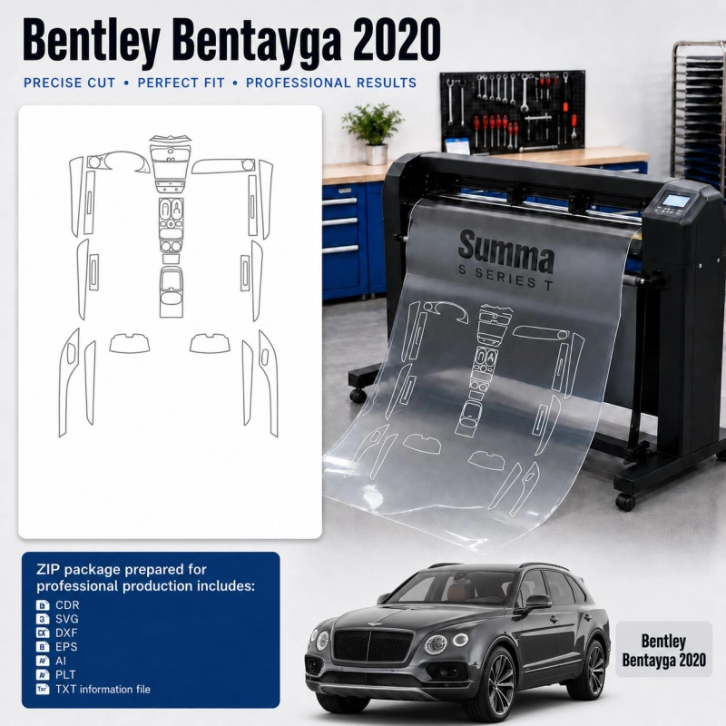 Dima di taglio interni Bentley Bentayga 2020 per PPF e wrapping