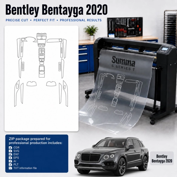 Dima di taglio interni Bentley Bentayga 2020 per PPF e wrapping