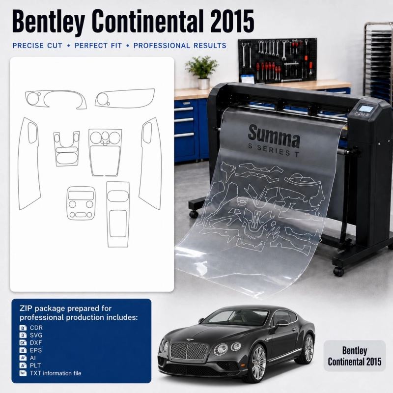 Dima di taglio interni Bentley Continental 2015 per PPF e wrapping