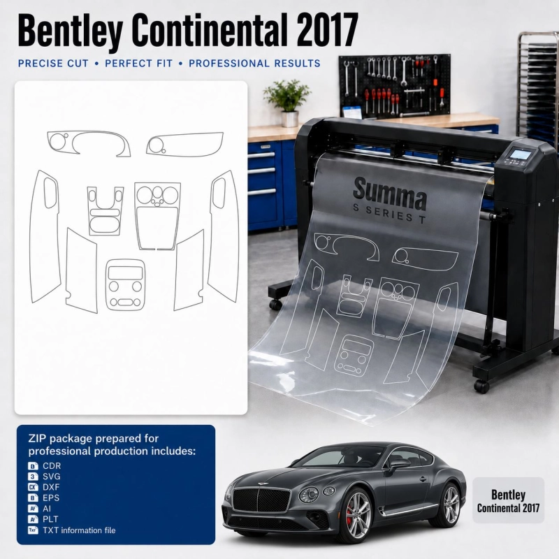 Dima di taglio interni Bentley Continental 2017 per PPF e wrapping