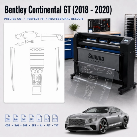 Dima di taglio interni Bentley Continental GT 2018 2020 per PPF e wrapping