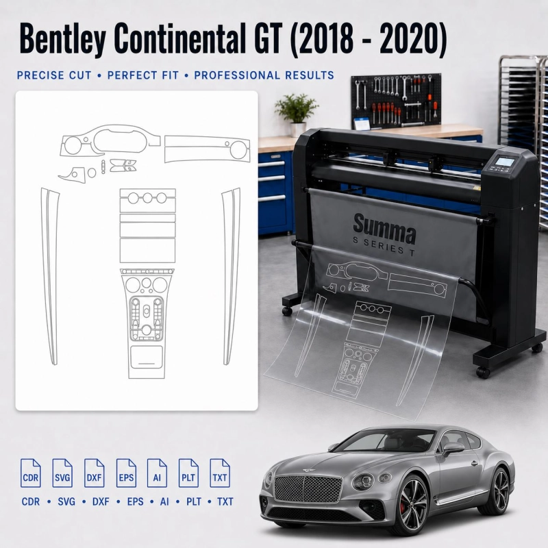 Dima di taglio interni Bentley Continental GT 2018 2020 per PPF e wrapping