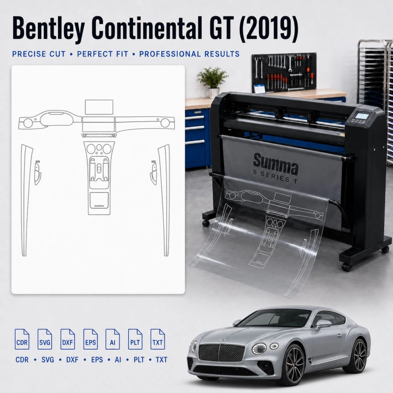 Dima di taglio interni Bentley Continental GT 2019 per PPF e wrapping