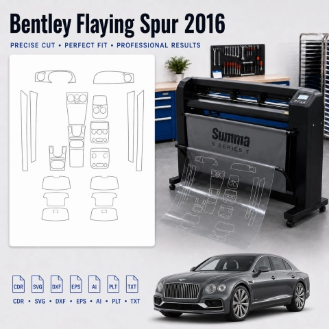 Dima di taglio interni Bentley Flaying Spur 2016 per PPF e wrapping