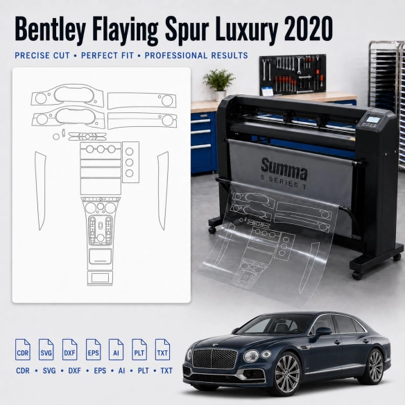 Dima di taglio interni Bentley Flaying Spur Luxury 2020 per PPF e wrapping