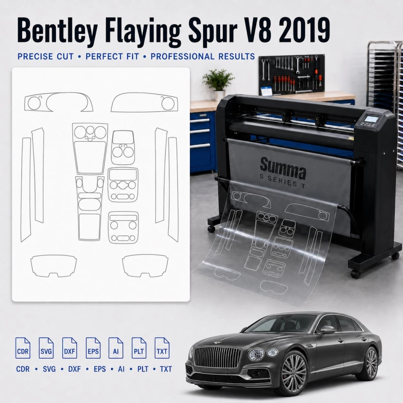 Dima di taglio interni Bentley Flaying Spur V8 2019 per PPF e wrapping