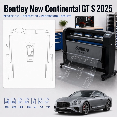 Dima di taglio interni Bentley New Continental GT S 2025 per PPF e wrapping