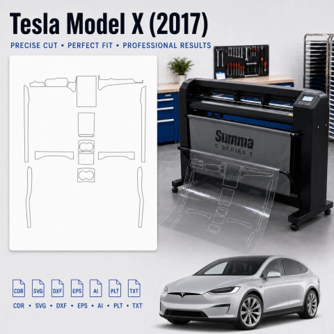 Dima di taglio interni Tesla Model X 2017 per PPF e wrapping