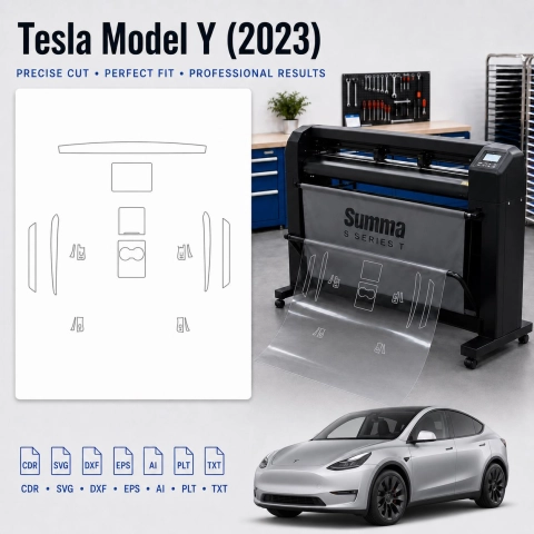 Dima di taglio interni Tesla Model Y 2023 per PPF e wrapping