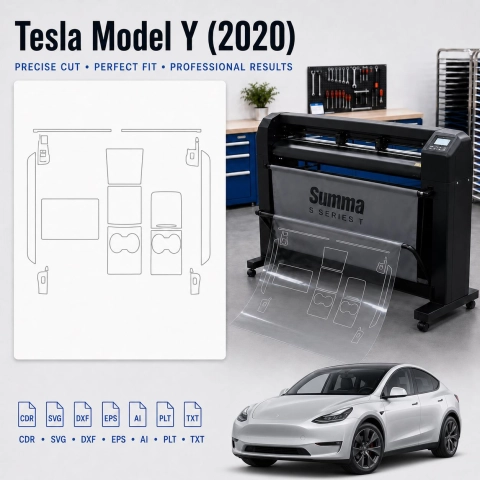 Dima di taglio interni Tesla Model Y 2020 Car per PPF e wrapping