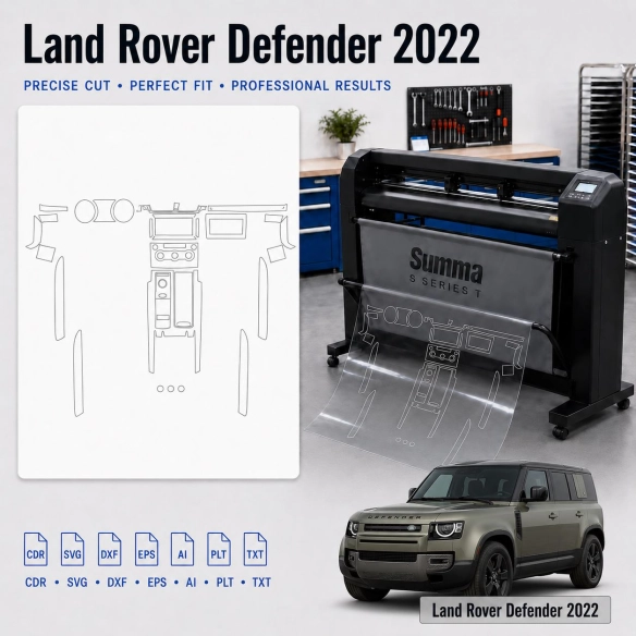 Dima di taglio interni Land Rover Defender 2022 per PPF e wrapping