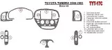 Toyota Tundra 2000-2002 2 & 4 Doors, Basic Set, 12 Parts Mascherine sagomate per rivestimento cruscotti 