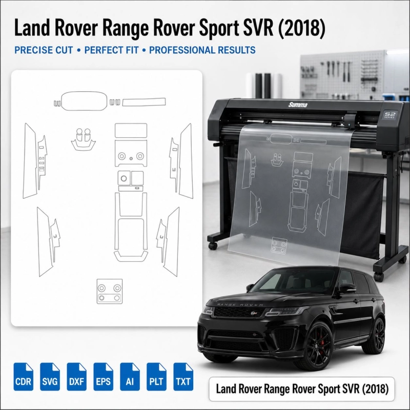 Dima di taglio interni Land Rover Range Rover Sport Svr 2018 per PPF e wrapping