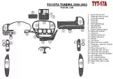 Toyota Tundra 2000-2002 4 Doors, Full Set, 27 Parts Mascherine sagomate per rivestimento cruscotti 