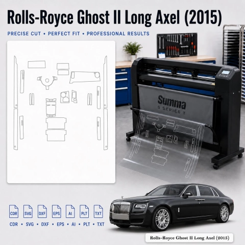 Dima di taglio interni Rolls-Royce Ghost II Long Axle 2015 per PPF e wrapping