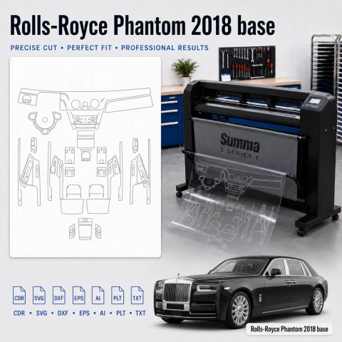 Dima di taglio interni Rolls-Royce Phantom 2018 Base per PPF e wrapping