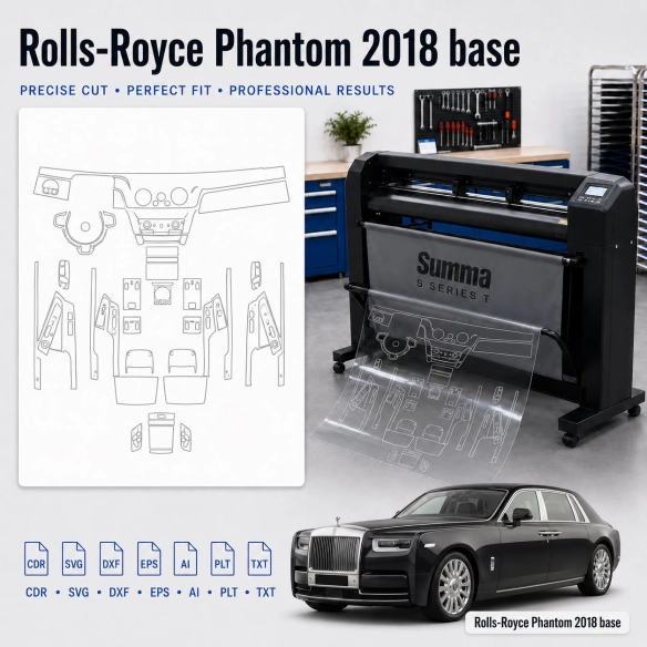 Dima di taglio interni Rolls-Royce Phantom 2018 Base per PPF e wrapping