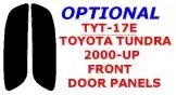 Toyota Tundra 2000-2002 Front Door panels, 2 Parts Mascherine sagomate per rivestimento cruscotti 