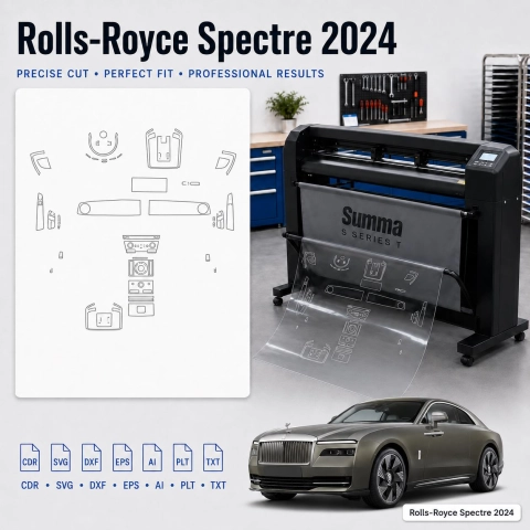 Dima di taglio interni Rolls-Royce Spectre 2024 per PPF e wrapping