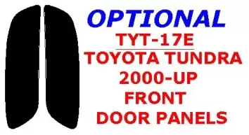 Toyota Tundra 2000-2002 Front Door panels, 2 Parts set Cruscotto BD Rivestimenti interni