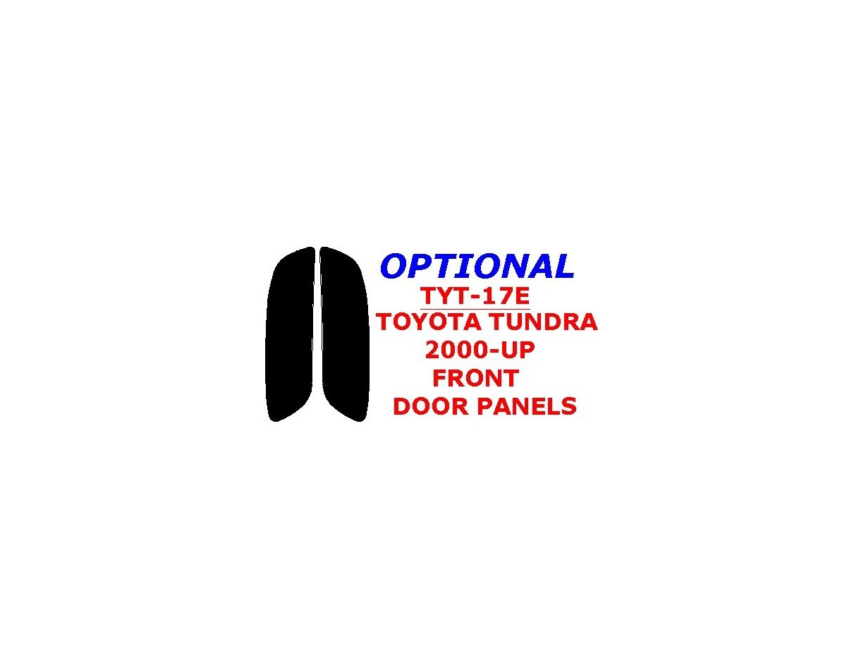 Toyota Tundra 2000-2002 Front Door panels, 2 Parts set Cruscotto BD Rivestimenti interni