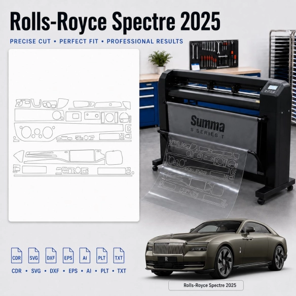 Dima di taglio interni Rolls-Royce Spectre 2025 per PPF e wrapping