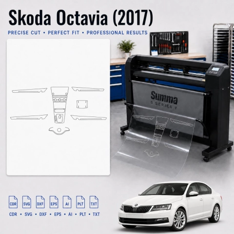 Dima di taglio interni Skoda Octavia 2017 per PPF e wrapping