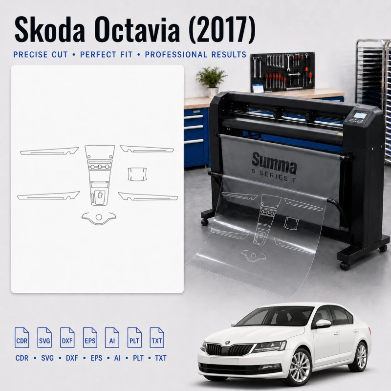 Dima di taglio interni Skoda Octavia 2017 per PPF e wrapping