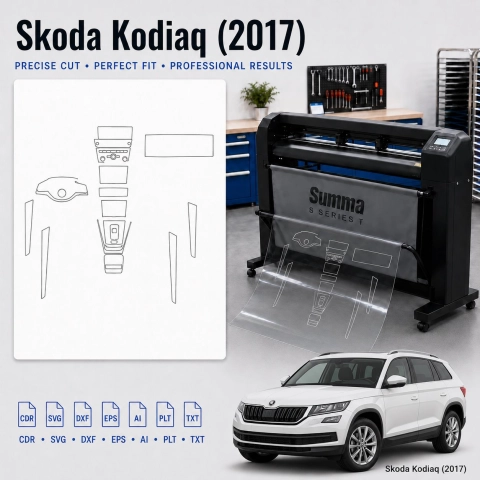Dima di taglio interni Skoda Kodiaq 2017 per PPF e wrapping
