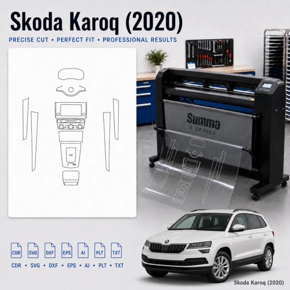 Dima di taglio interni Skoda Karoq 2020 per PPF e wrapping