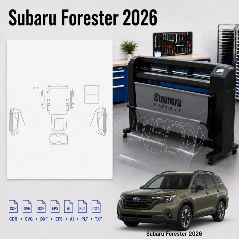Dima di taglio interni Subaru Forester 2026 per PPF e wrapping