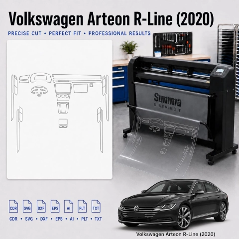 Dima di taglio interni Volkswagen Arteon R Line 2020 per PPF e wrapping