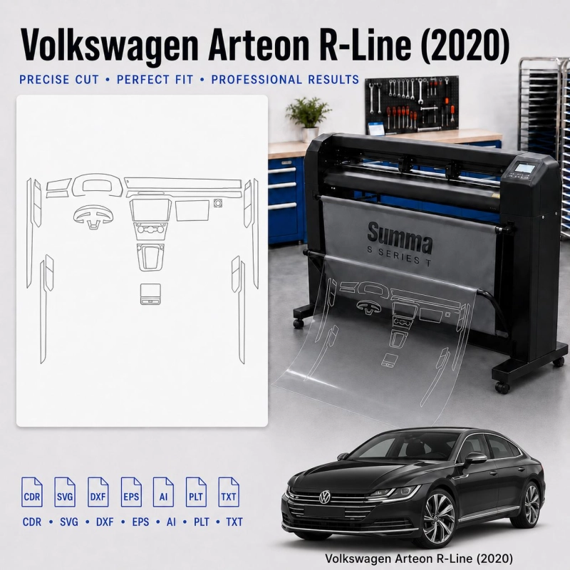 Dima di taglio interni Volkswagen Arteon R Line 2020 per PPF e wrapping